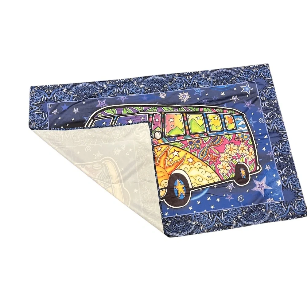 VW Bus Mini Festival Wall Tapestry